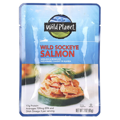 Wild Planet  Wild Sockeye Salmon  3 oz (85 g)