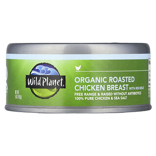 Wild Planet, Organic Roasted Chicken Breast with Rib Meat, 5 oz (142 g)