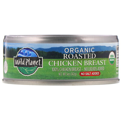 Купить Wild Planet Organic Roasted Chicken Breast, No Salt Added, 5 oz (142 g)
