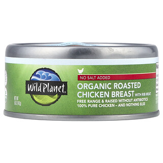 Wild Planet, 有機烤雞胸肉，帶肋肉，無新增鹽，5 盎司（142 克）