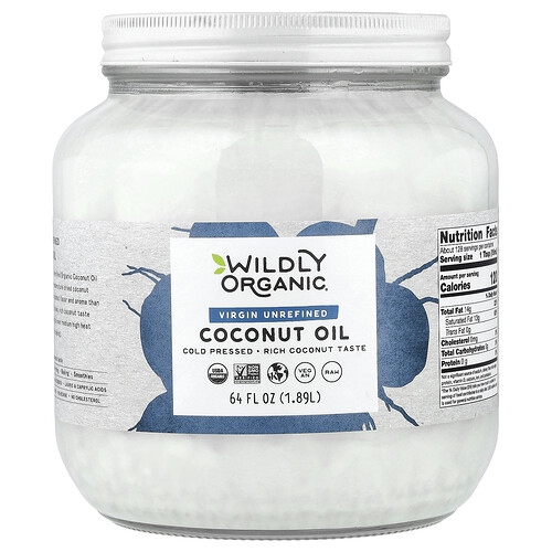 Wildly Organic Virgin Unrefined Coconut Oil, 64 fl oz (1.89 L)