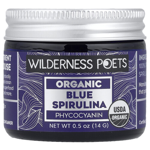 Wilderness Poets Organic Blue Spirulina Phycocyanin, 0.5 oz (14 g)