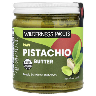 Wilderness Poets, Ekologiskt rå pistagesmör, 8 oz (227 g)