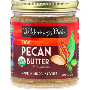 Вилдернес Поэтс, Organic Raw Pecan Butter with Cashews, 8 oz (227 g) отзывы покупателей