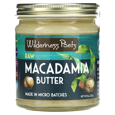 

Wilderness Poets Raw Macadamia Butter 8 oz (227 g)