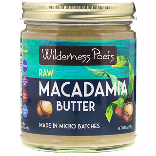 Wilderness Poets, Beurre de macadamia cru, 227 g (8 oz)
