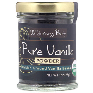 Wilderness Poets, Pure Vanilla Powder, reines Vanillepulver, gemahlene Tahiti-Vanilleschoten, 28 g (1 oz.)