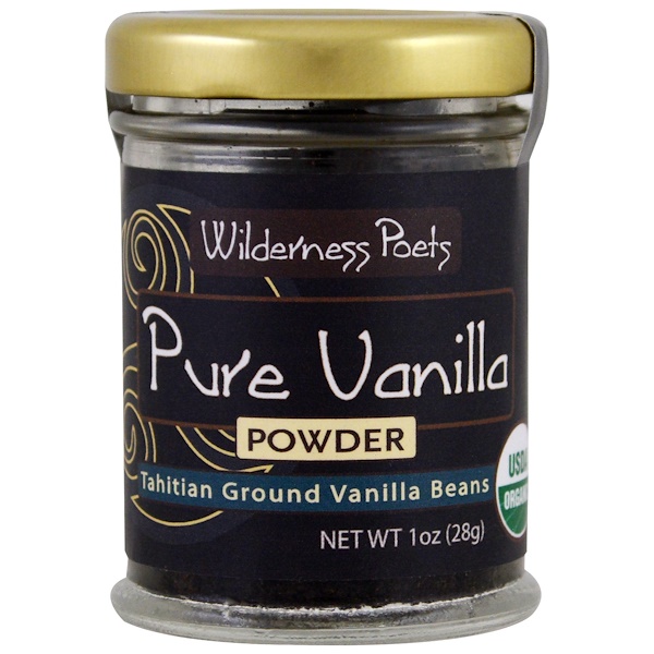 Wilderness Poets, Pure Vanilla Powder, Tahitian Ground Vanilla Beans, 1