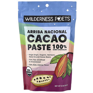 Wilderness Poets, Pes Koko Arriba Nacional Organik, Coklat Gelap, 8 oz (226 g)