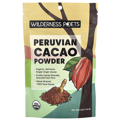 Product Image for Wilderness Poets, Peruvian Cacao Powder, 6 oz (170 g)