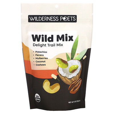 Wilderness Poets Organic Wild Mix, смесь Delight Trail, 226 г (8 унций)