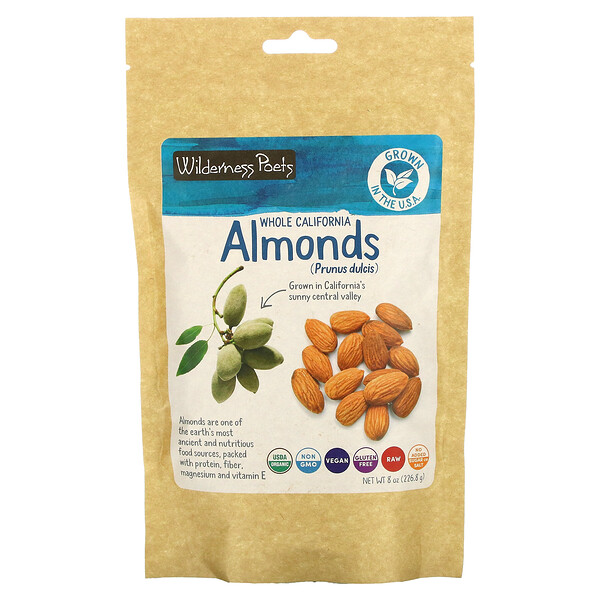 Wilderness Poets, Whole California Almonds, 8 oz (226.8 g)
