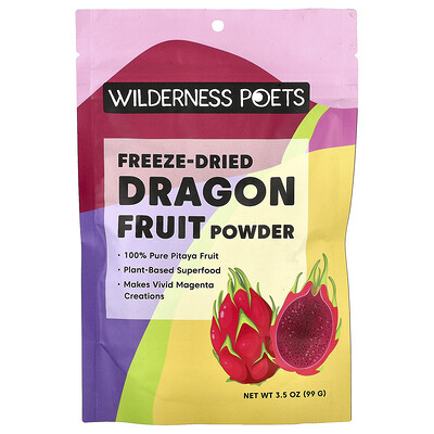 Wilderness Poets  Freeze Dried Dragon Fruit Powder  3.5 oz (99 g)