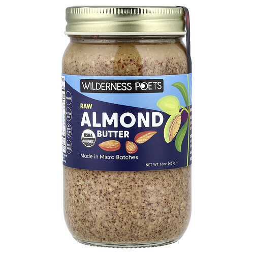Wilderness Poets, Raw Almond Butter, 16 oz (453 g)