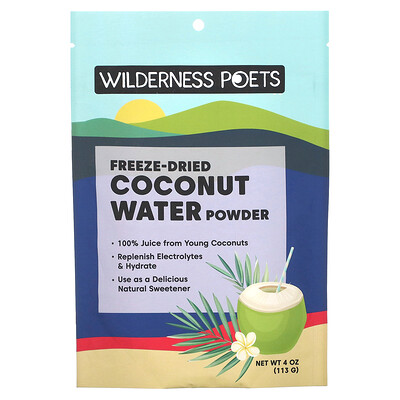 Wilderness Poets, Coconut Water Powder, Freeze Dried, 4 oz (113 g)