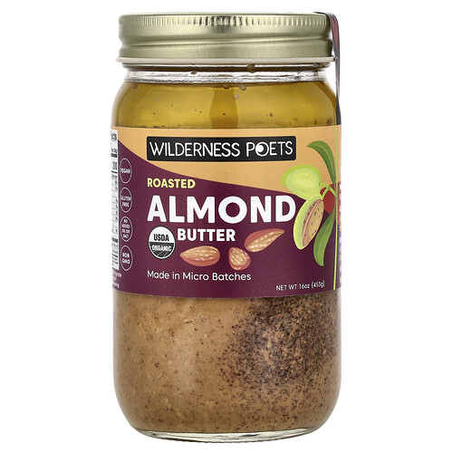 Wilderness Poets Roasted Almond Butter, 16 oz (453 g)