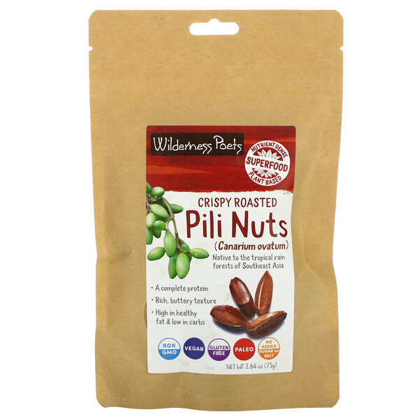 Wilderness Poets, Crispy Roasted Pili Nuts, 2.64 oz (75 g)