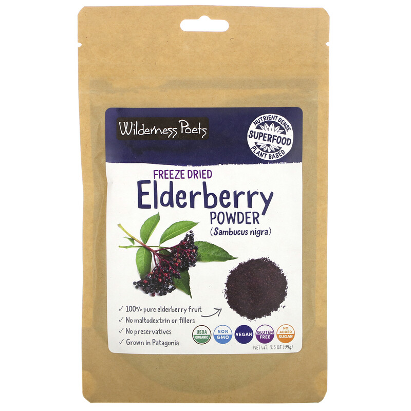 Wilderness Poets, Freeze Dried Elderberry Powder, 3.5 oz (99g) iHerb