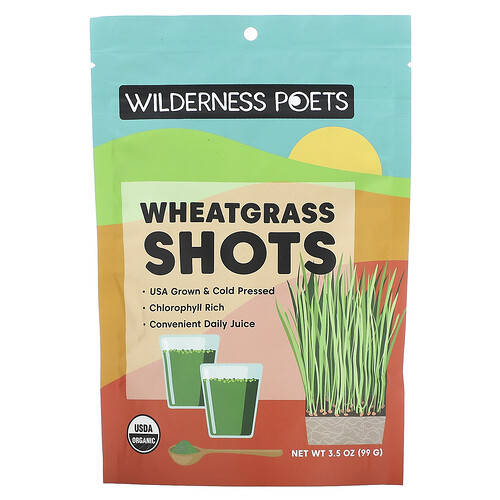 Wilderness Poets Organic Wheatgrass Shots, 3.5 oz (99 g)