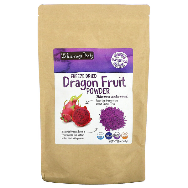 Wilderness Poets‏, Freeze Dried Dragon Fruit Powder, 12 oz (340 g)