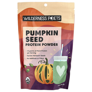 Wilderness Poets, Proteína de semilla de calabaza orgánica en polvo, 226 g (8 oz)