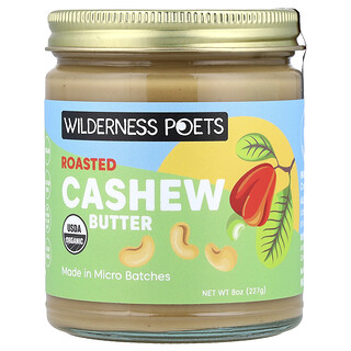 Wilderness Poets, Mantequilla de castañas de cajú tostadas orgánicas, 227 g (8 oz)