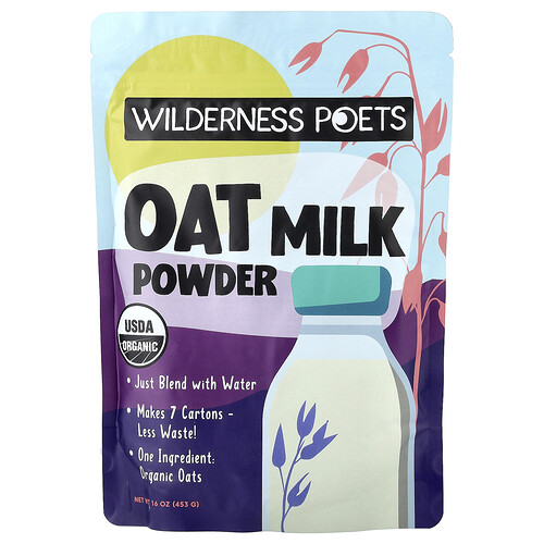 Wilderness Poets, Organic Oat Milk Powder, Bio-Hafermilchpulver, 453 g (16 oz.)