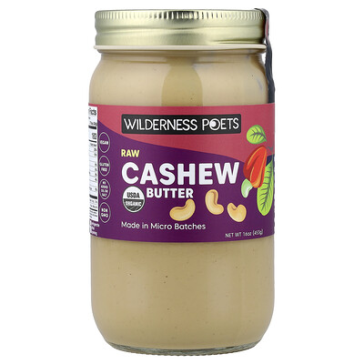 Wilderness Poets, Raw Cashew Butter, 16 oz (453 g)