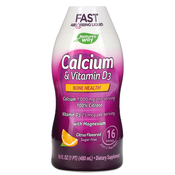 Nature's Way, Calcium & Vitamin D3, Citrus Flavored, 16 fl oz (480 ml