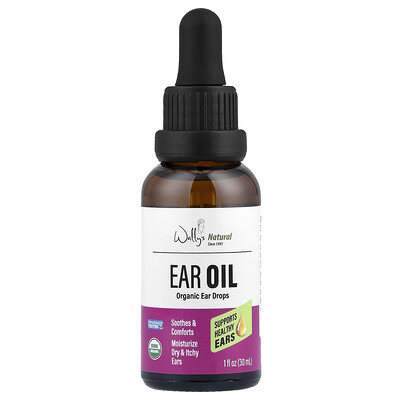 Wally's Natural, Biologische ooroliedruppels, 1 fl oz (30 ml)