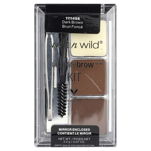 wet n wild, Ultimate Brow Kit™, 1111498 Dunkelbraun, 0,07 oz. (2,2 g)