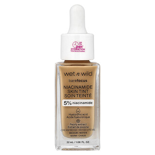 wet n wild, Barefocus，煙酰胺調色霜，1116319 奶油米色，1.08 液量盎司（32 毫升）