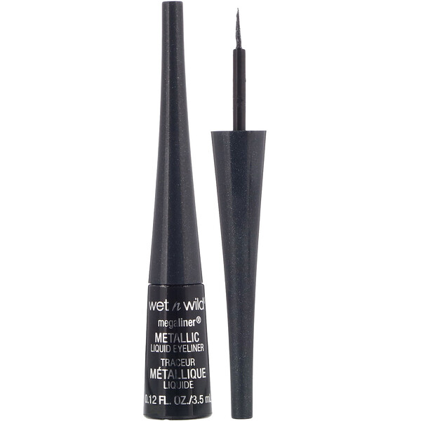MegaLiner 金屬液體眼線筆，Cosmic Black，0.12 液量盎司(3.5 毫升)