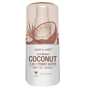 Отзывы о Wet n Wild, PhotoFocus 3-in-1 Primer Water, In Love With Coco, 1.52 fl oz (45 ml)
