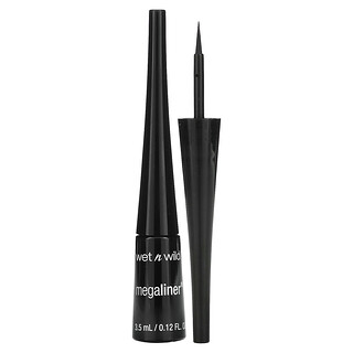 wet n wild, MegaLiner, Celak Cecair, C871A Hitam, 0.12 fl oz (3.5 ml)