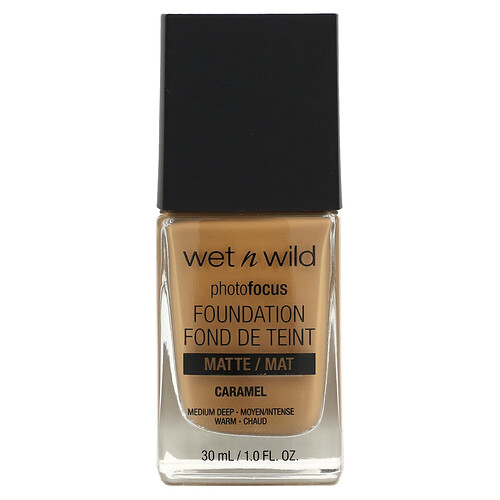 wet n wild, PhotoFocus, Foundation, Matte, 374C Caramel, 1 fl oz (30 ml)