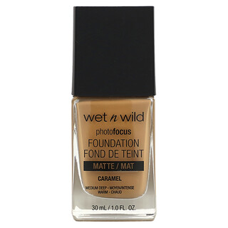 wet n wild, PhotoFocus, Foundation, Matte, 374C Caramel, 1 fl oz (30 ml)