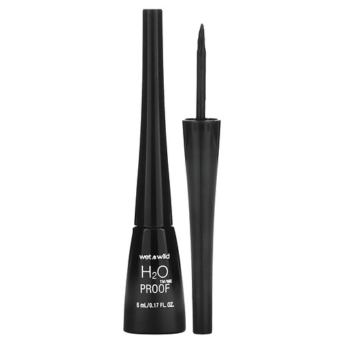 wet n wild, H2OProof, Liquid Eyeliner, flüssiger Eyeliner, 879 Schwarz, 5 ml (0,17 fl. oz.)