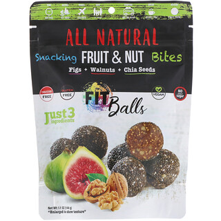 Nature's Wild Organic, All Natural, Snacking Fruit & Nut Bites, Fit Balls, Figs + Walnuts + Chia Seeds, 5.1 oz (144 g)