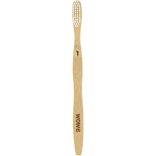 Wowe, Cepillo de dientes de bambú natural, Cerdas suaves, Paquete de 4