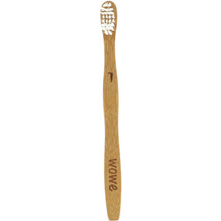 Wowe, Natural Bamboo Toothbrush, Kids, Soft Bristles, 4 Pack