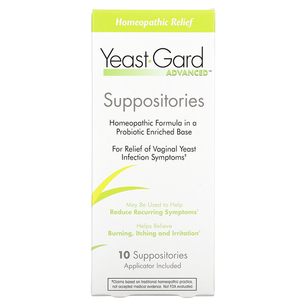 YeastGard Advanced, Yeast Gard Suppositories, 10 Suppositories