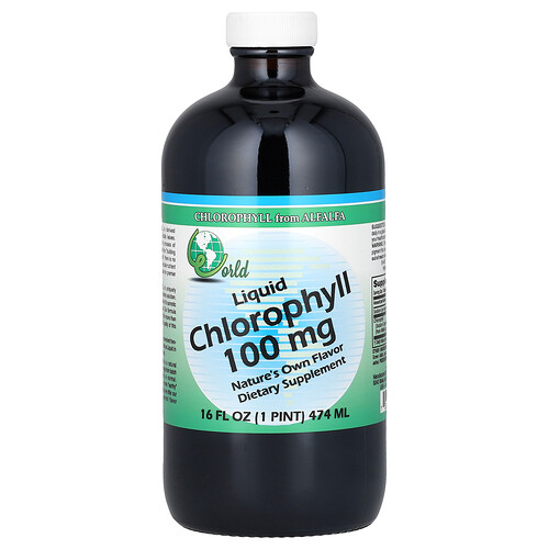 World Organic жидкий хлорофилл 100 мг 474 мл (16 жидк. унций)