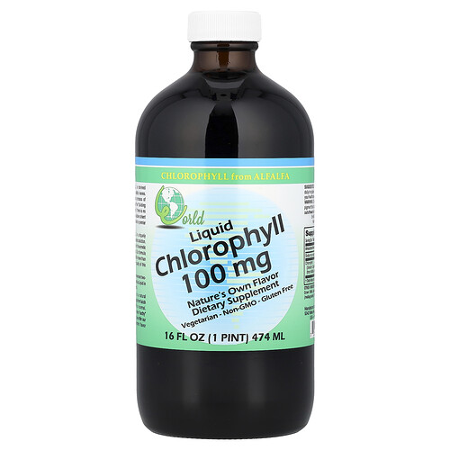 World Organic, Liquid Chlorophyll, 100 mg, 16 fl oz (474 ml)