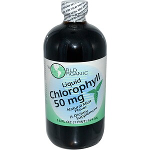 Ворлд Органик, Liquid Chlorophyll, Natural Mint Flavor, 50 mg, 16 fl oz (474 ml) отзывы