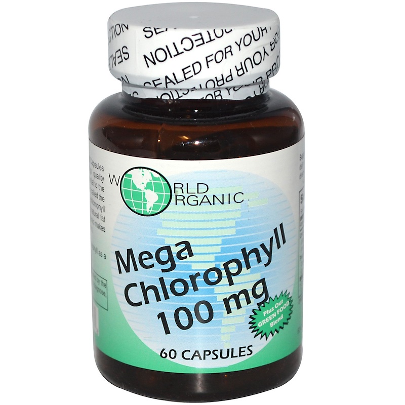 World Organic, Mega Chlorophyll, 100 mg, 60 Capsules iHerb