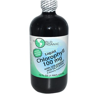 Отзывы о Ворлд Органик, Liquid Chlorophyll with Spearmint and Glycerin, 100 mg, 16 fl oz (474 ml)