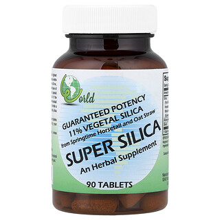 وورلد أورغانيك‏, Super Silica, 90 Tablets