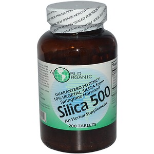 Отзывы о Ворлд Органик, Silica 500, 200 Tablets