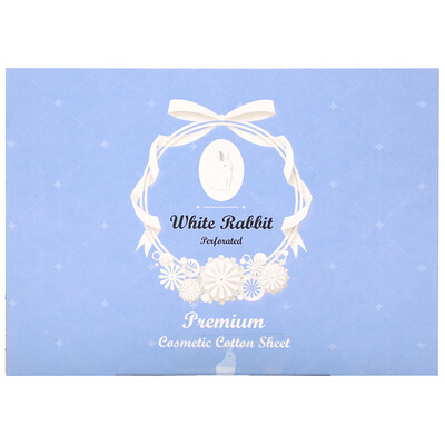 White Rabbit Premium Cosmetic Cotton Sheet, Perforated, 200 Sheets